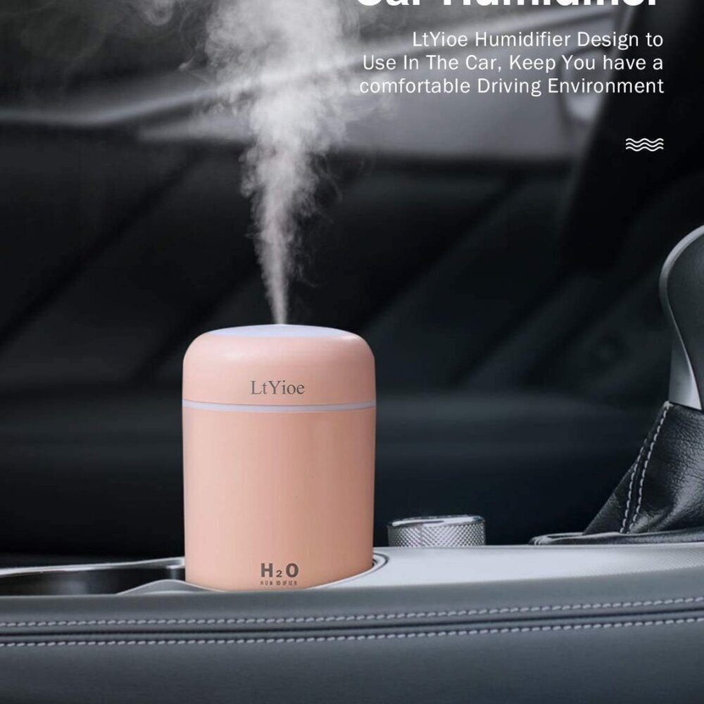 Colorful Cool Mini Humidifier, USB Personal Desktop Humidifier for Car, Office R - Picture 5 of 8